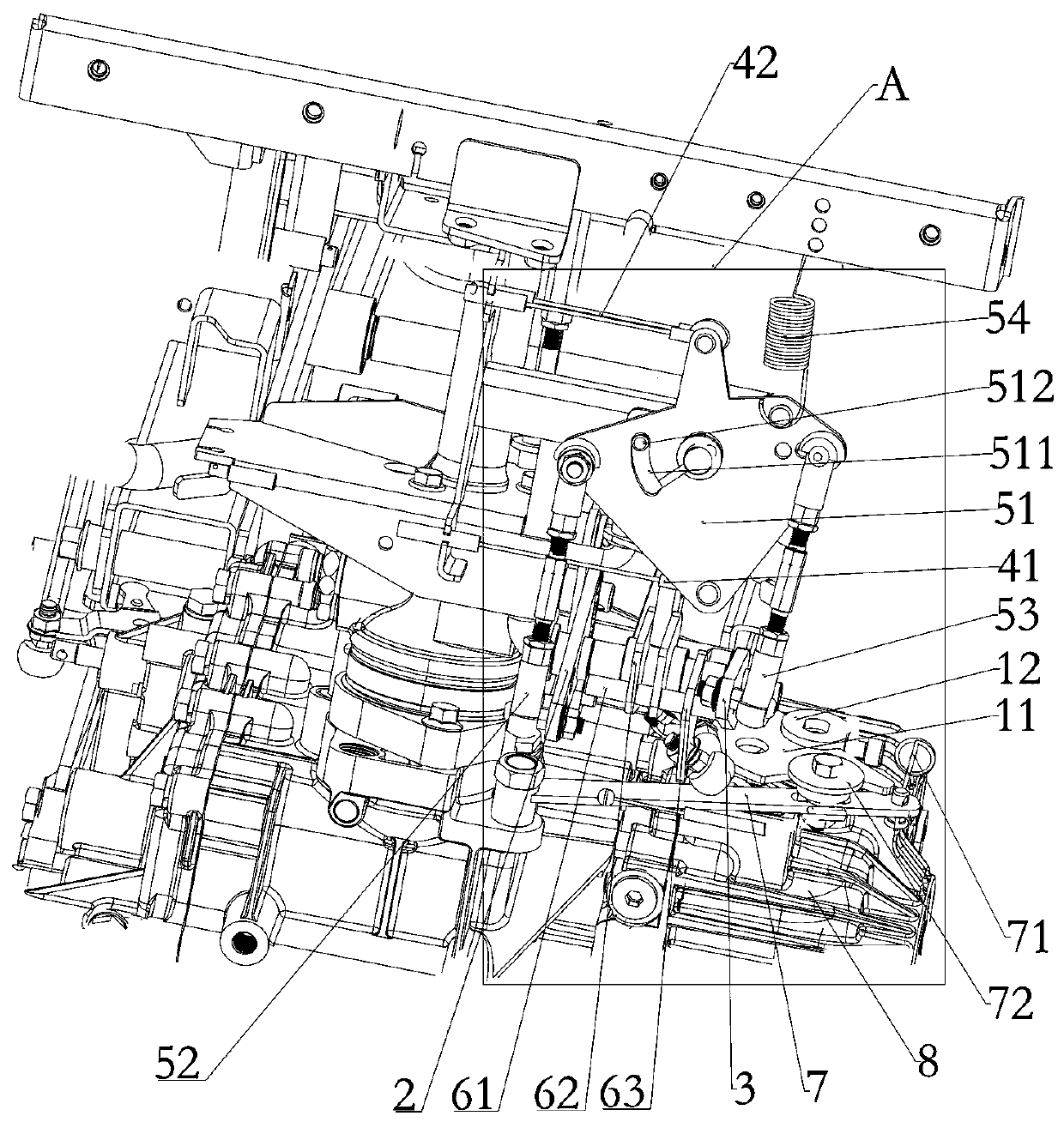 A hst control mechanism and agricultural machinery