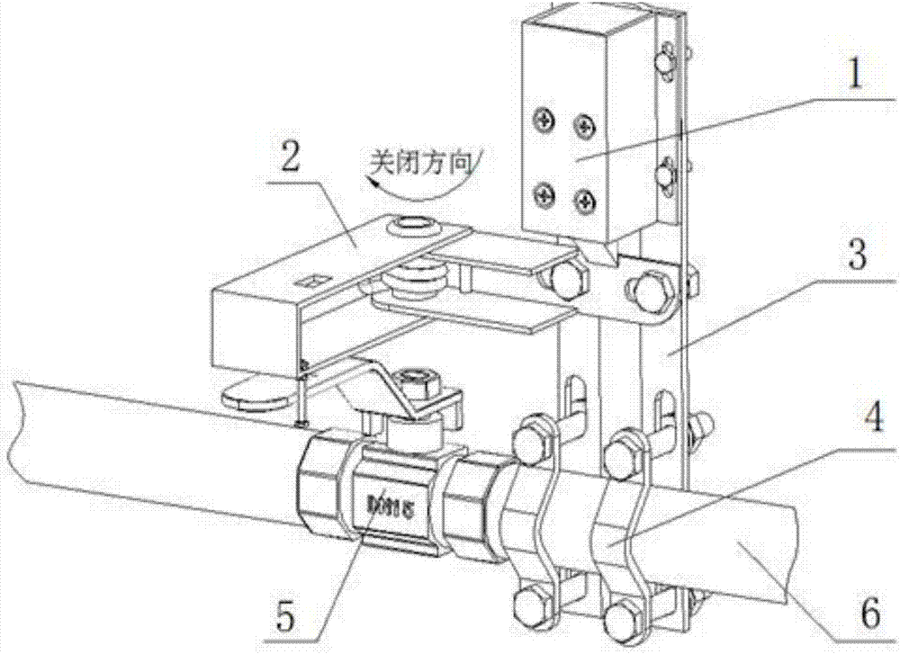 Explosion-proof type mechanical switching-off device for gas emergency switching off