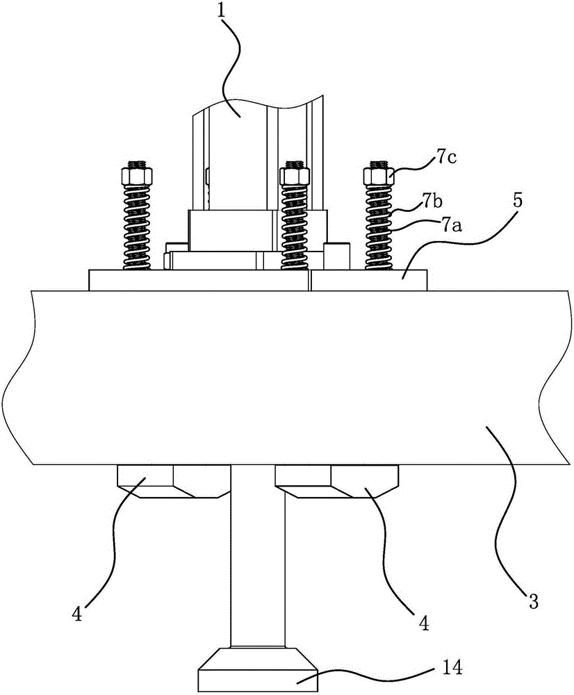 Workpiece pressing device and drilling machine table with the above device