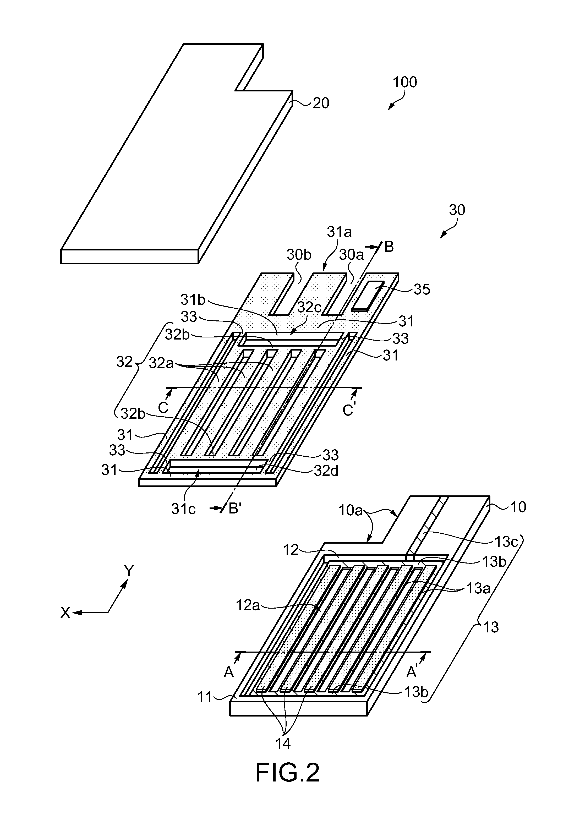 Electrostatic induction generation device and electrostatic induction generation apparatus having a movable electrode formed between a first fixed electrode substrate and a second fixed electrode substrate