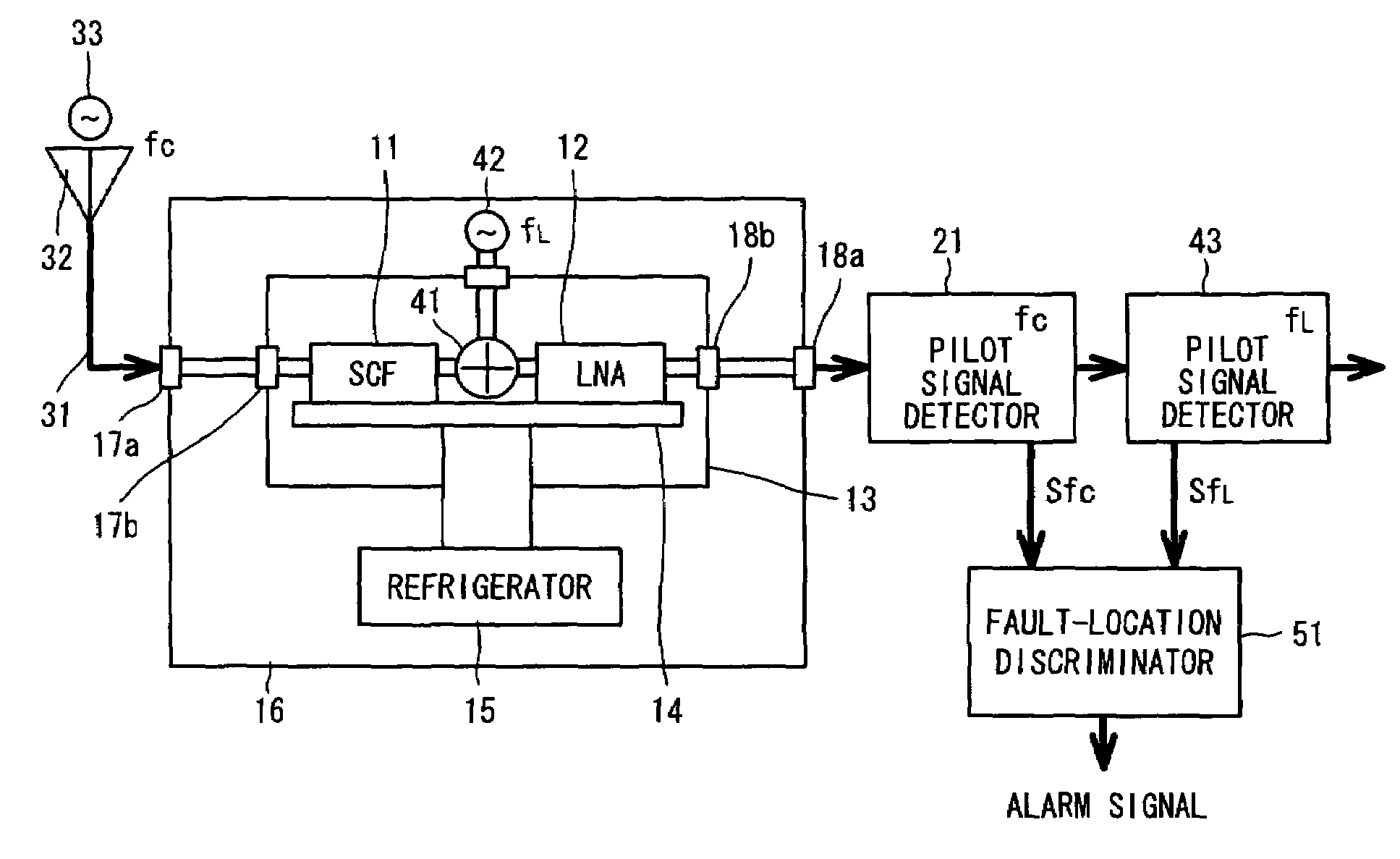 Superconducting filter apparatus and wireless receiving amplifier having an abnormality discriminating circuit