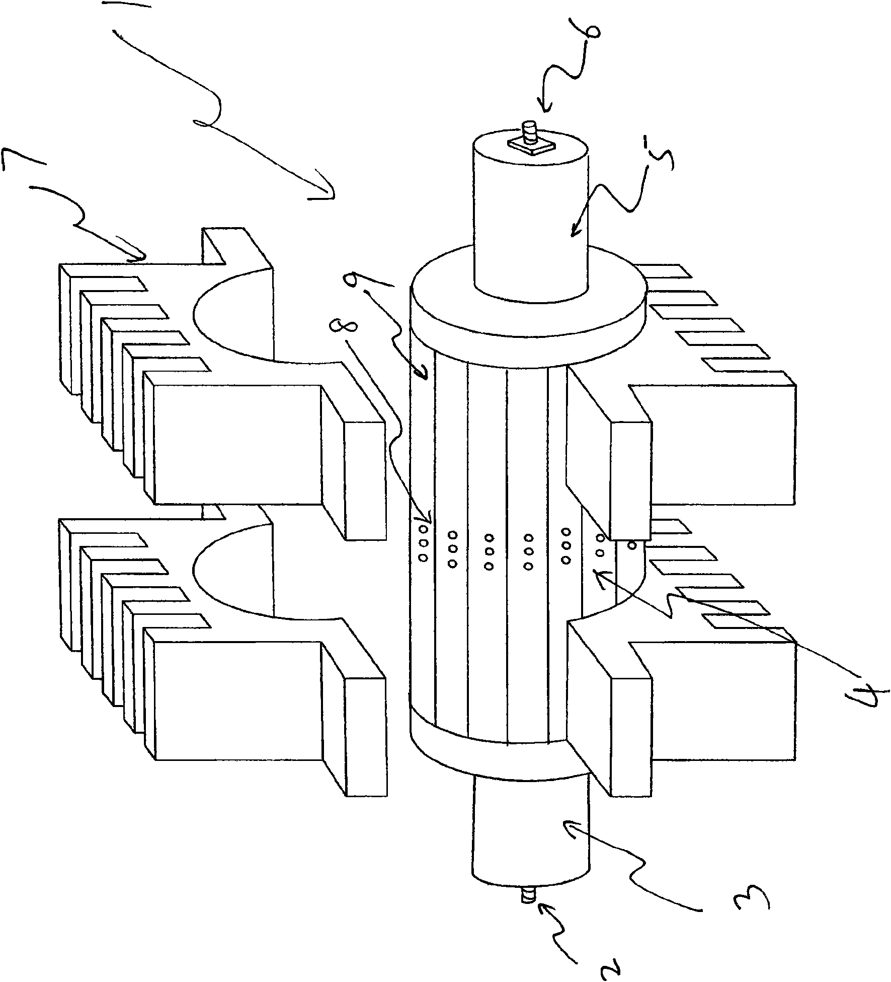 Integrated cooling system of high-power amplifier using waveguide space synthesis method