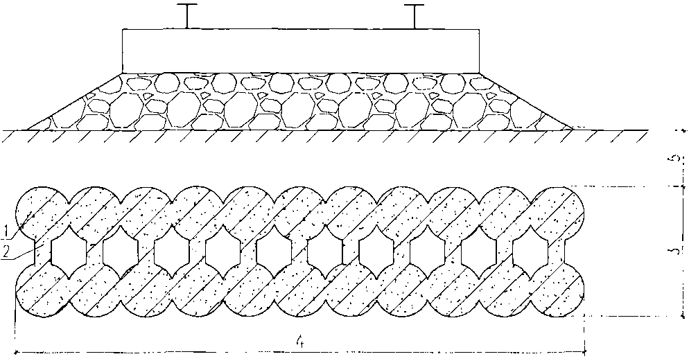 Grouting pile sandwich panel wave barrier