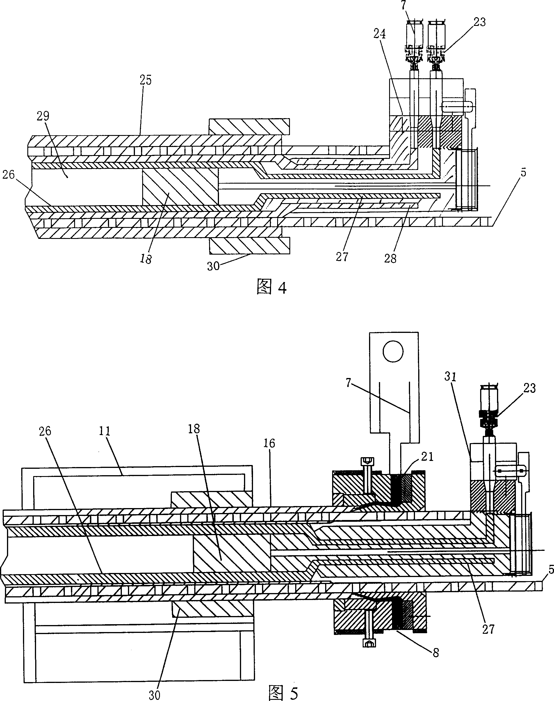 Method and equipment for producing steel-plastics composite tube with two layers of polymer layer