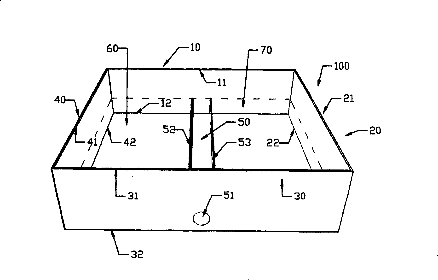 A receptacle for use in a green roof system and a green roof system thereof