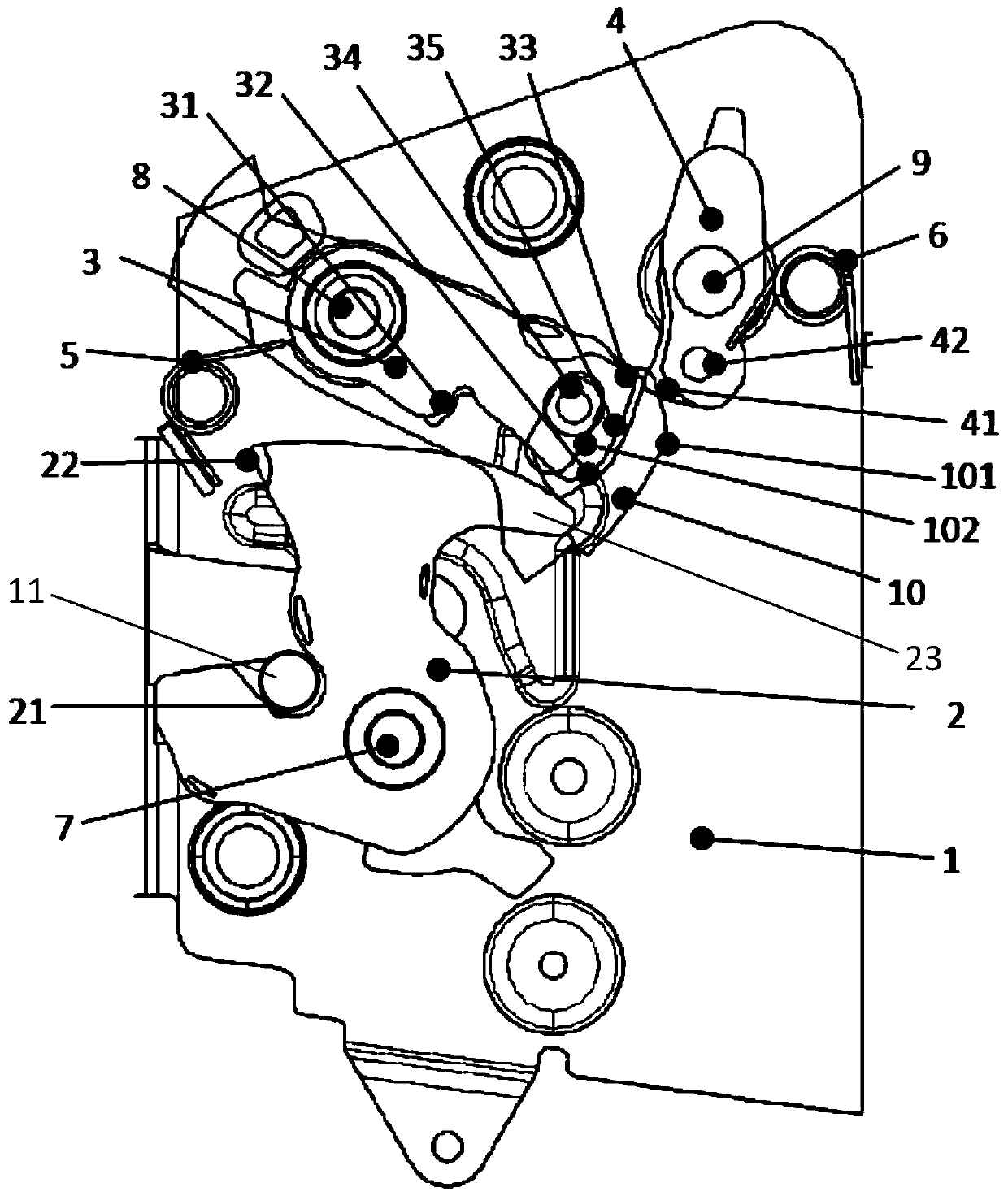 Automobile door lock mechanism