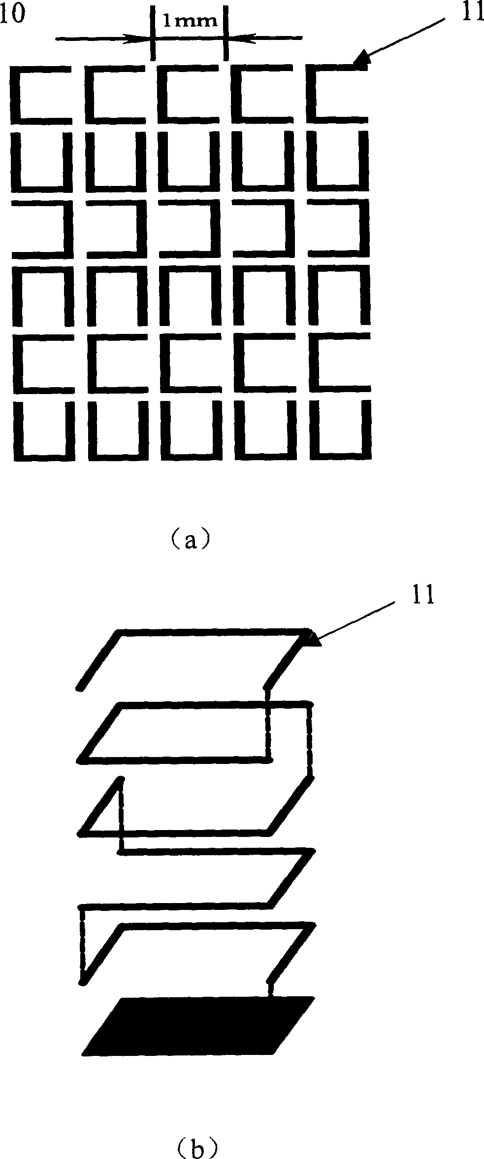 High resistance electromagnetic surface and preparation method thereof