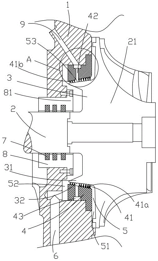 Turbine multi-stage air seal structure