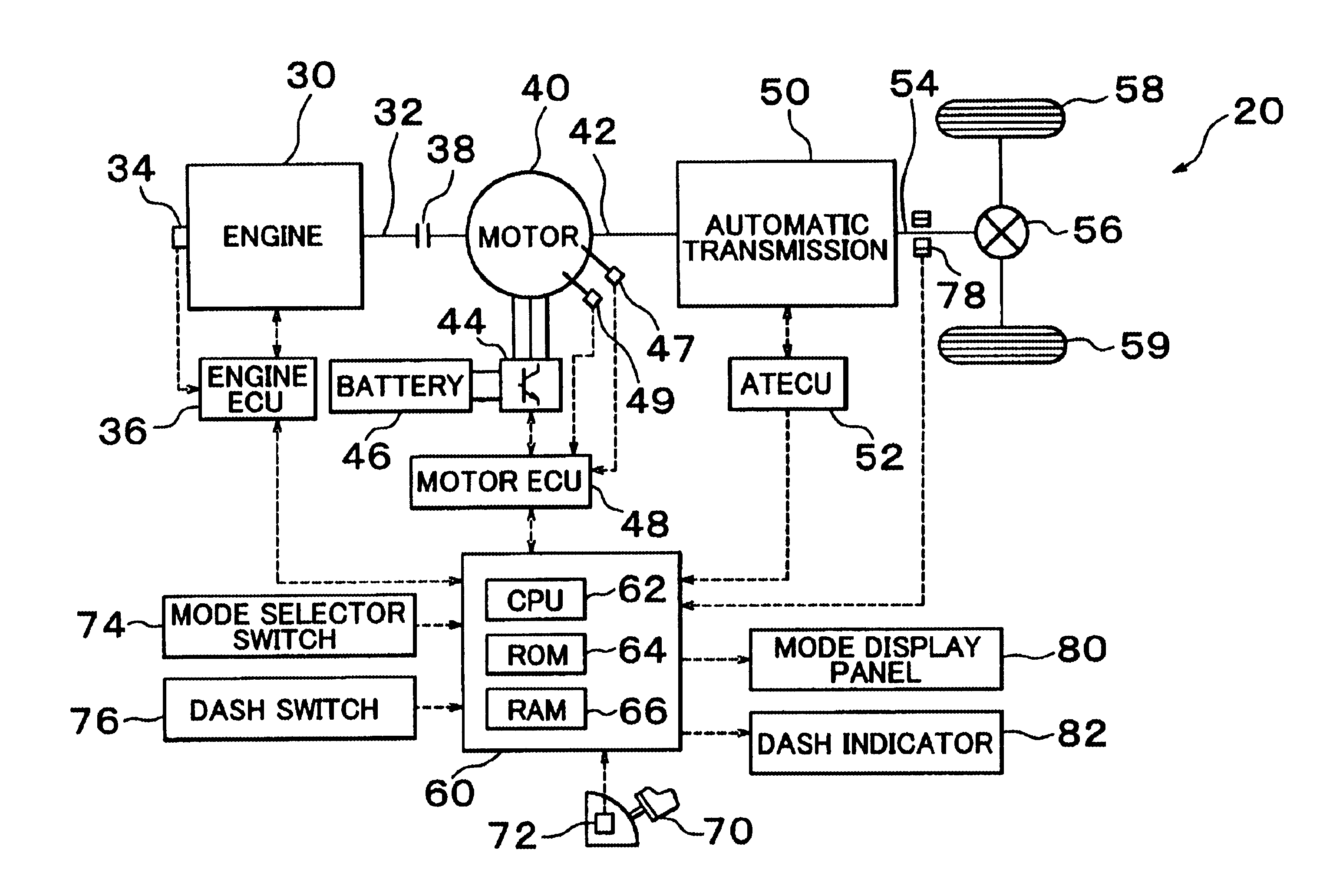 Power output apparatus using different torque and speed pattern characteristics and control method thereof