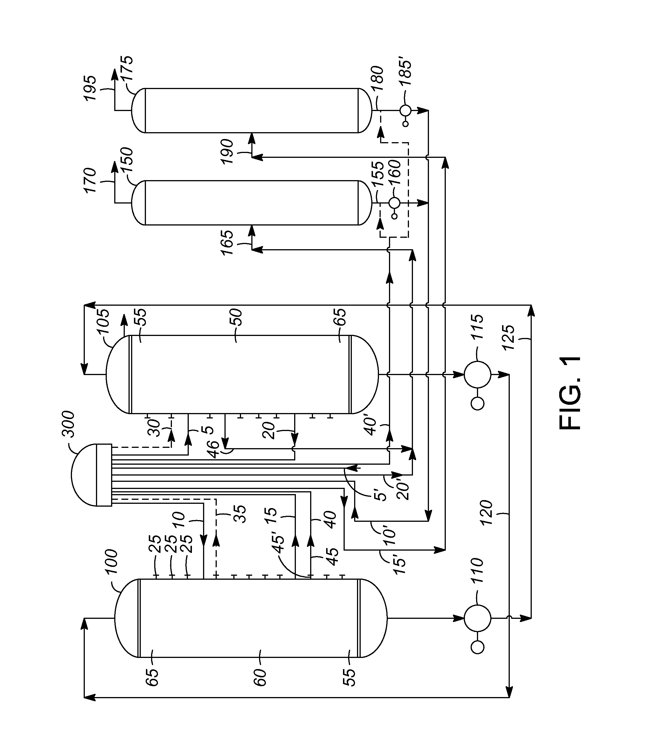 System and process for recovering products using simulated-moving-bed adsorption