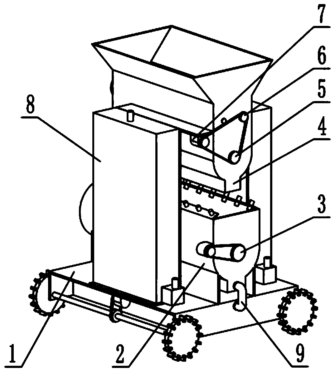 Spraying device for soil treatment