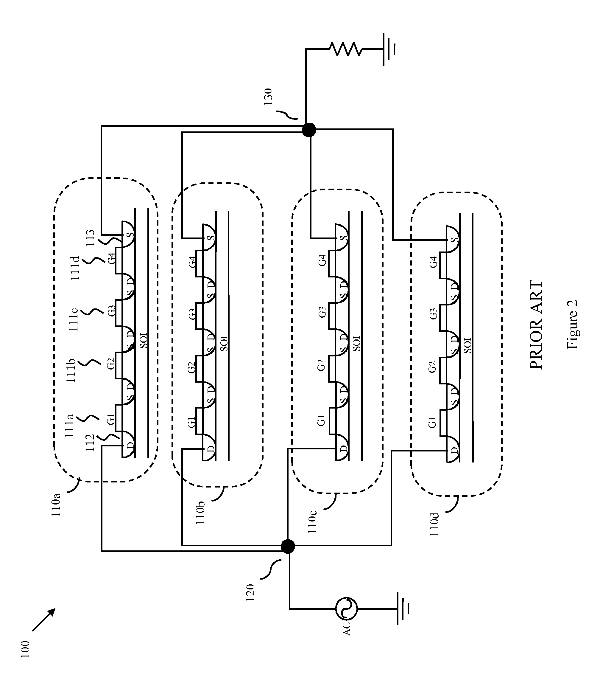 Merged Field Effect Transistor Cells For Switching