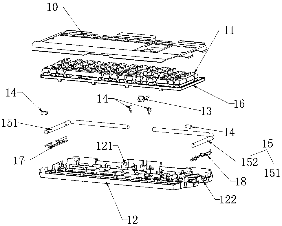 Water-cooled luminescent keyboard and manufacturing method thereof