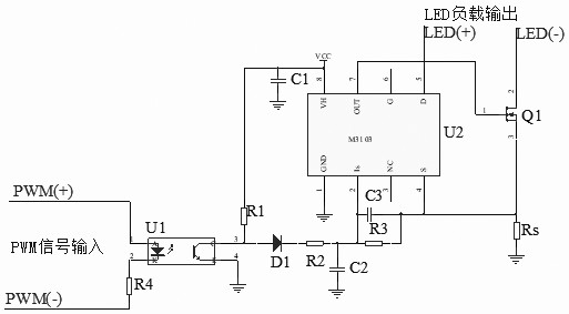 PWM signal dimming circuit and method for three-phase AC power supply LED lamp