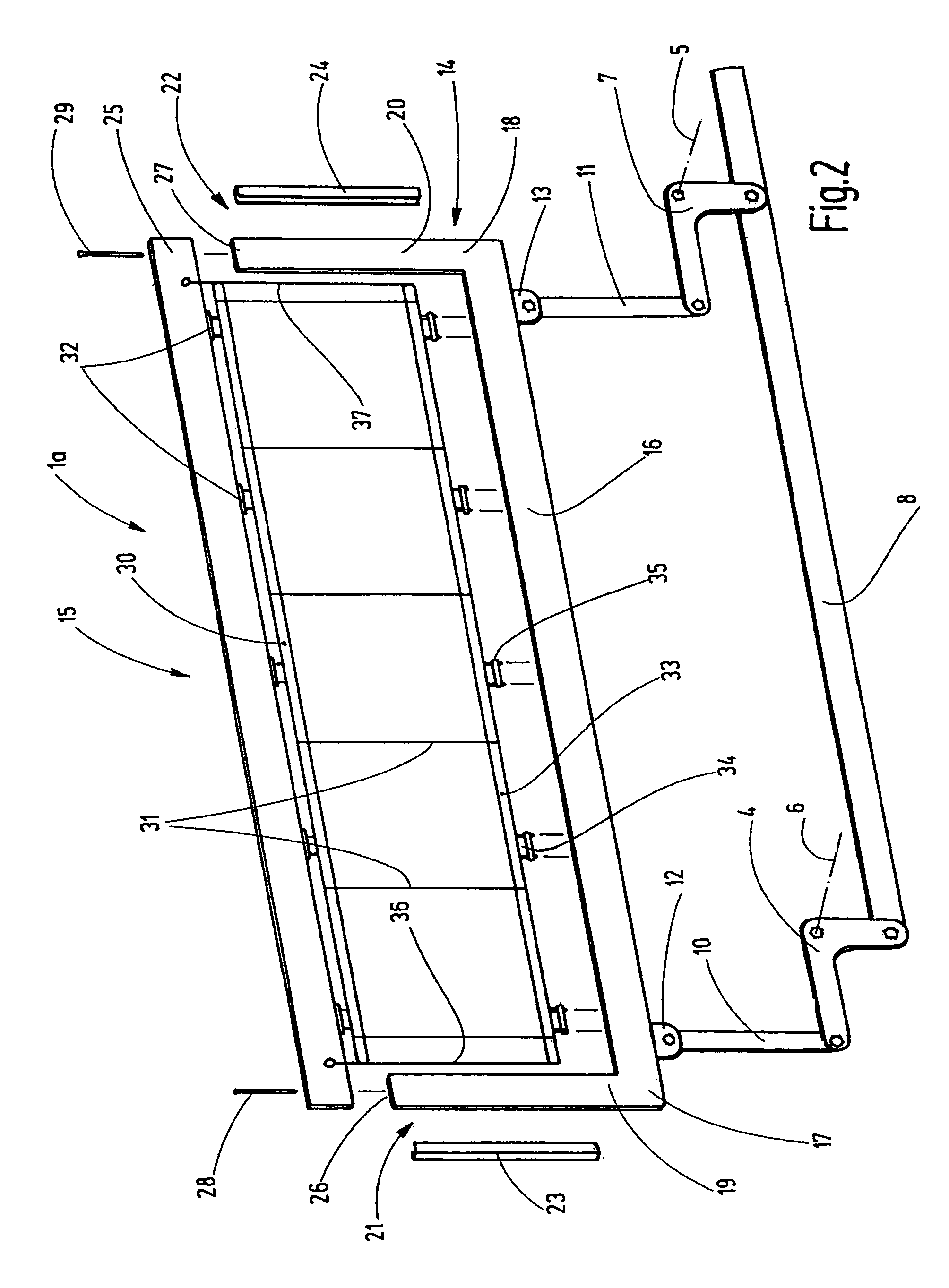 Dividable two-part heald shaft