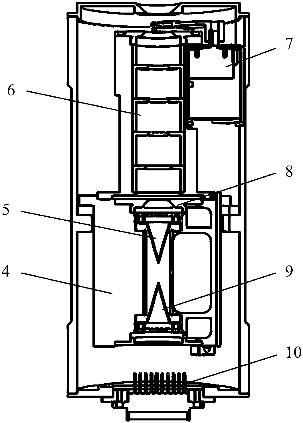 Absolute radiometer and internal thermal structure of radiometer for solar irradiance calibration