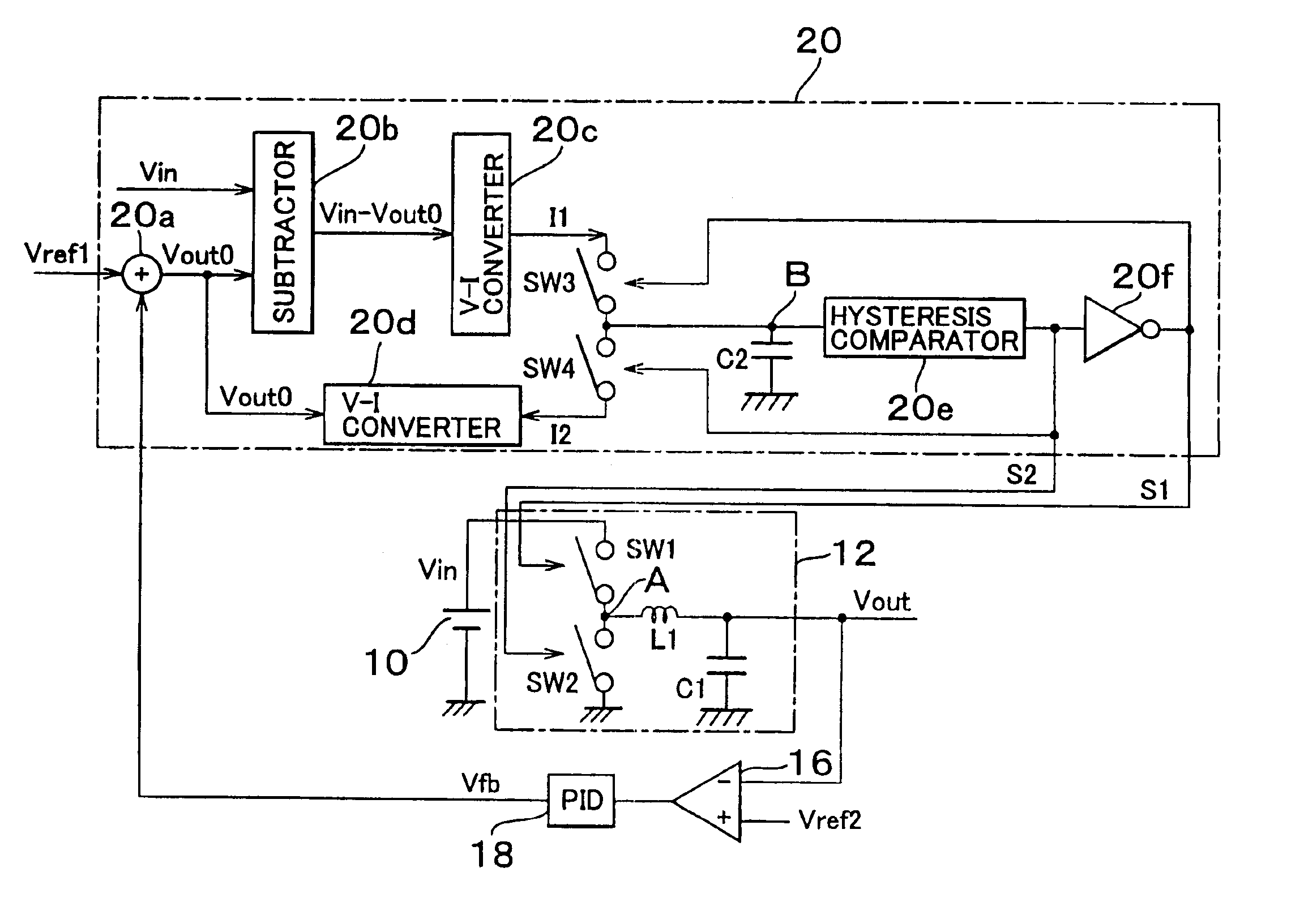 DC-DC converter with feed-forward and feedback control