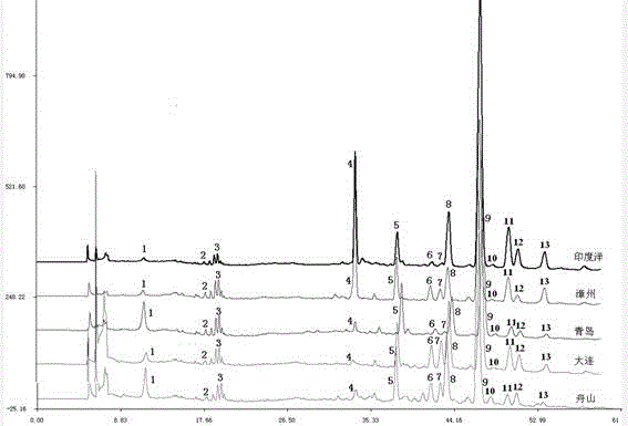 Hairtail fingerprint spectrum construction method