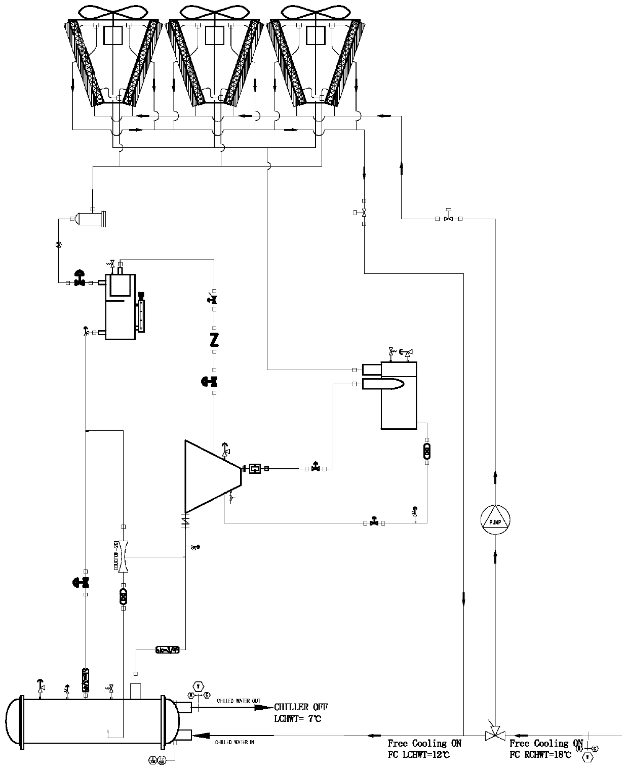 Natural cooling refrigeration system