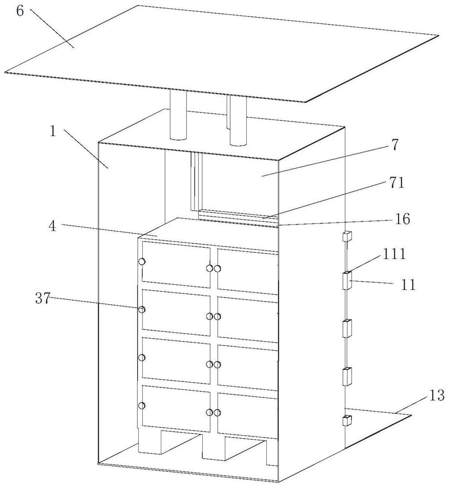 Battery replacement cabinet for portable battery replacement power battery