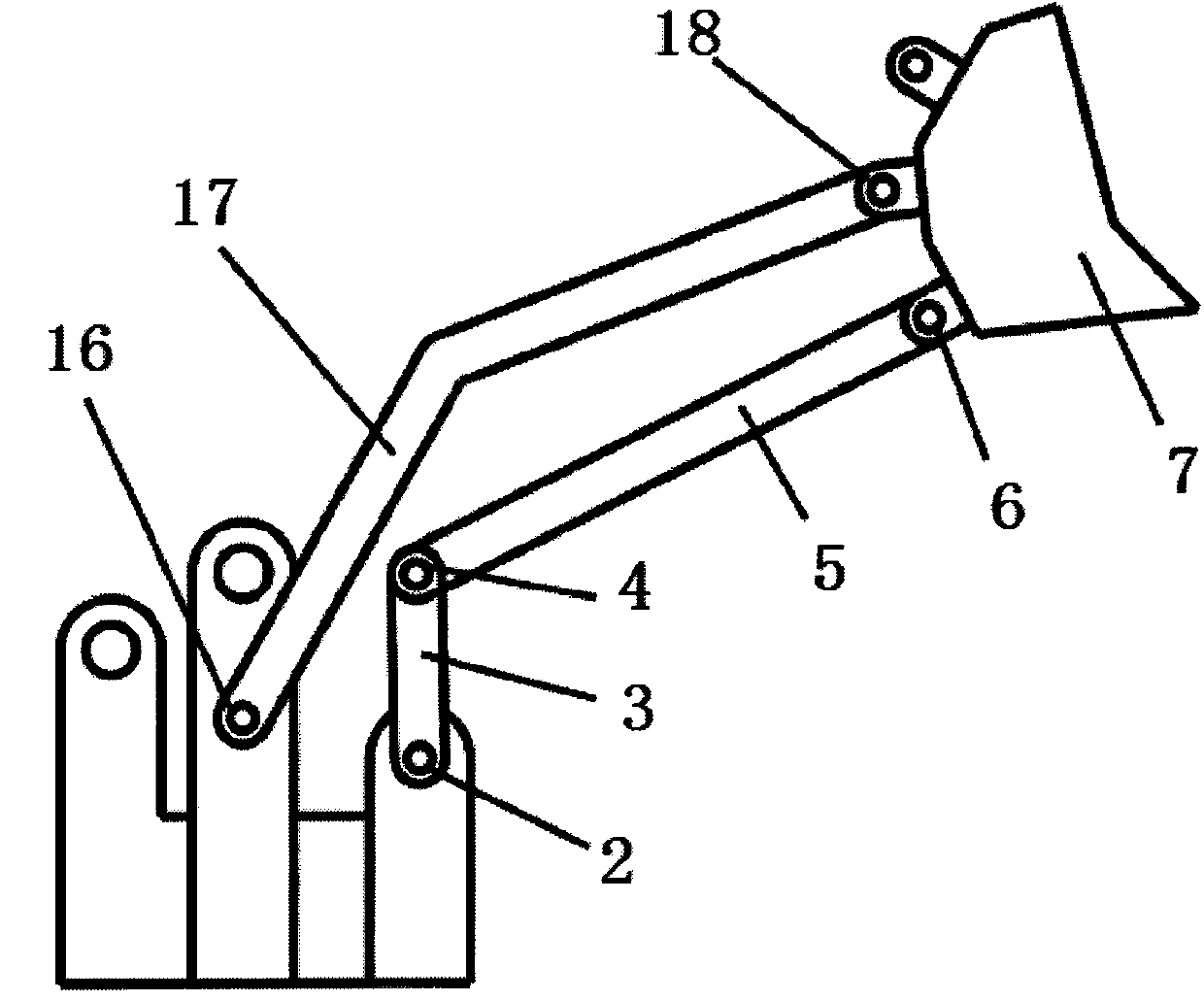 Large-rigidity multi-connecting-rod controllable mechanical loading mechanism