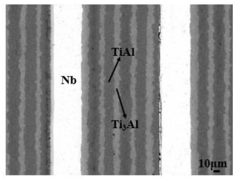 A kind of nb-tial layered composite material and preparation method thereof