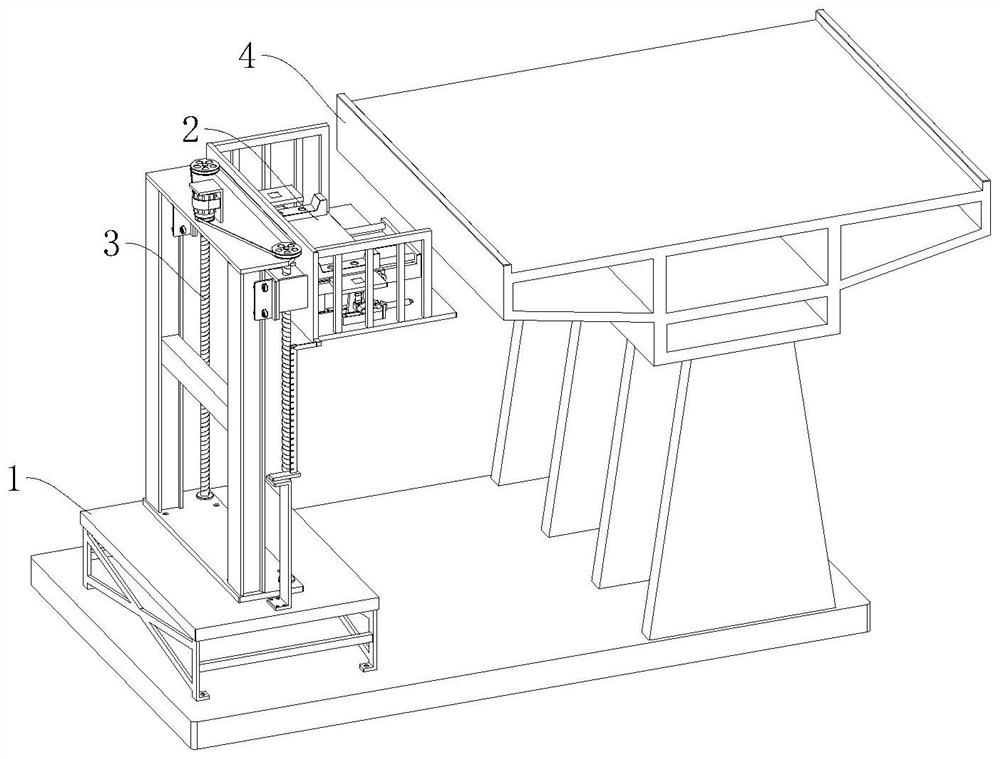 Longitudinal sliding and vertical lifting mechanism of large-tonnage guy cable hanging basket main truss