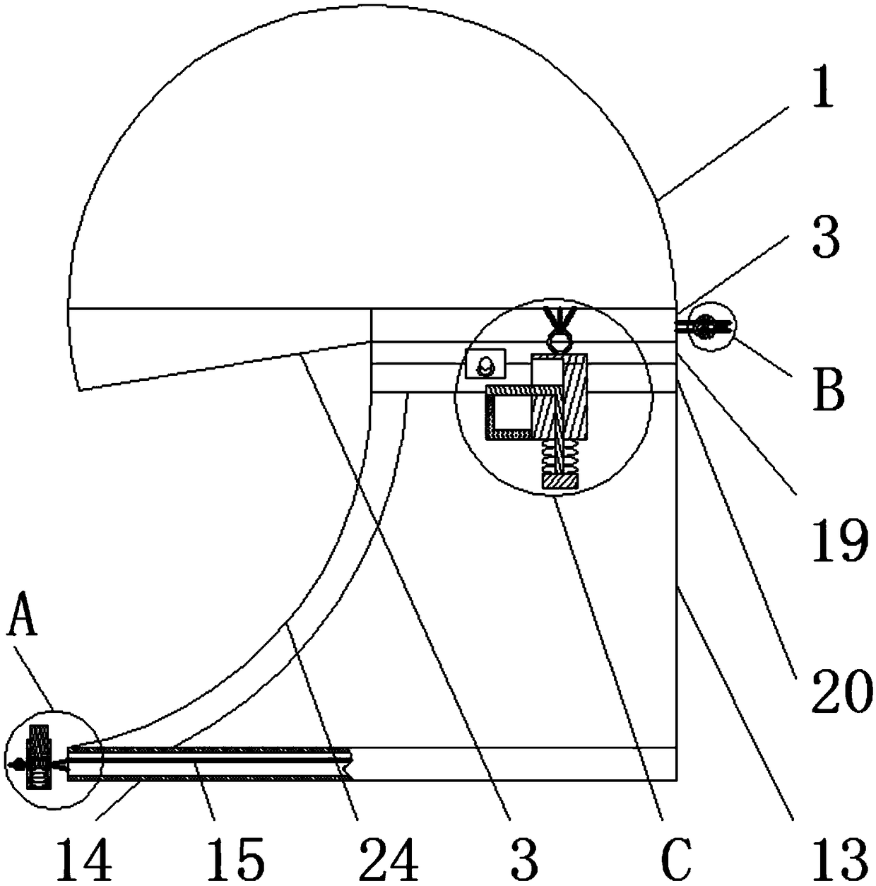 Automatic sweat-absorbing medical cap