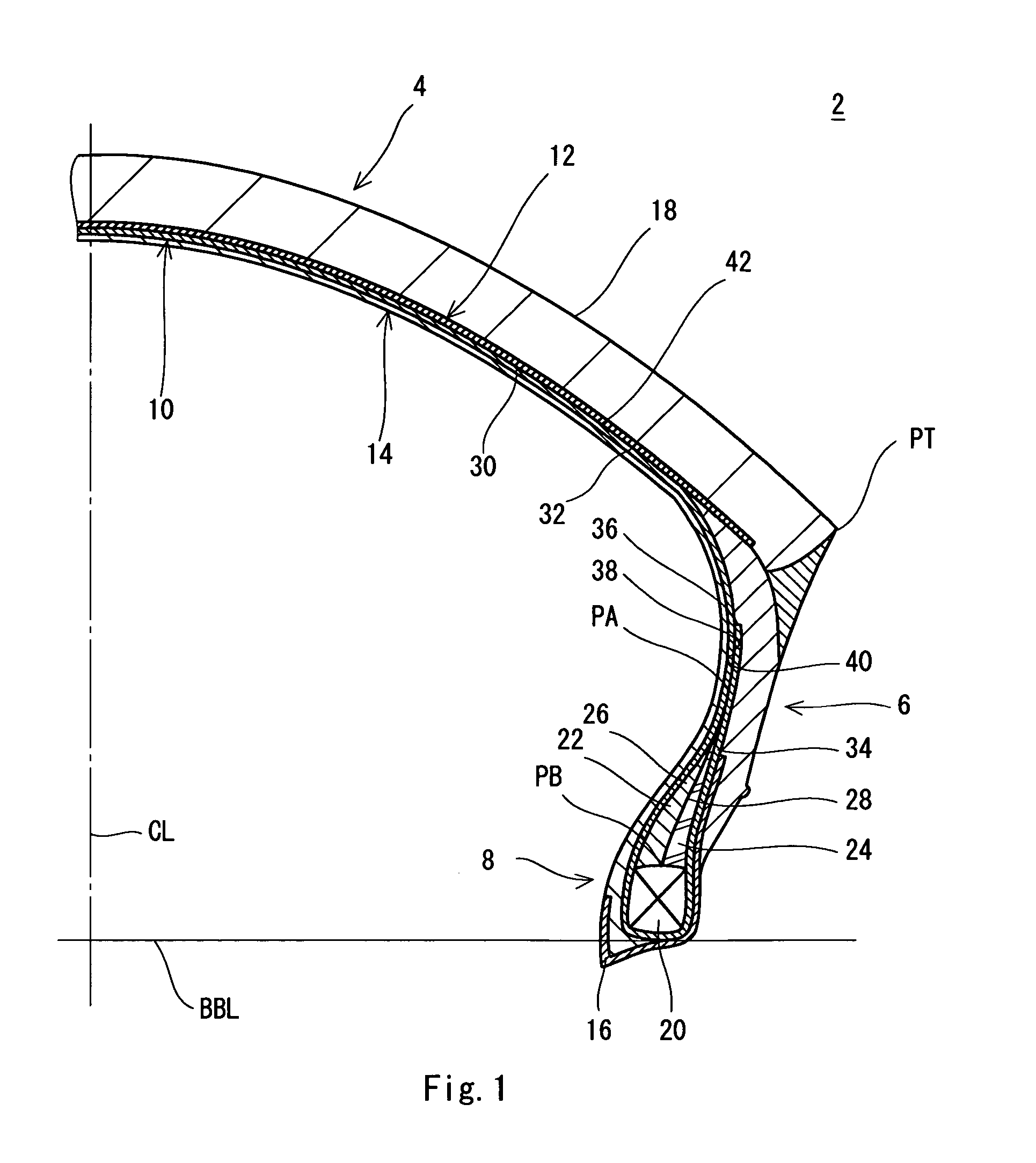 Tire for motorcycle