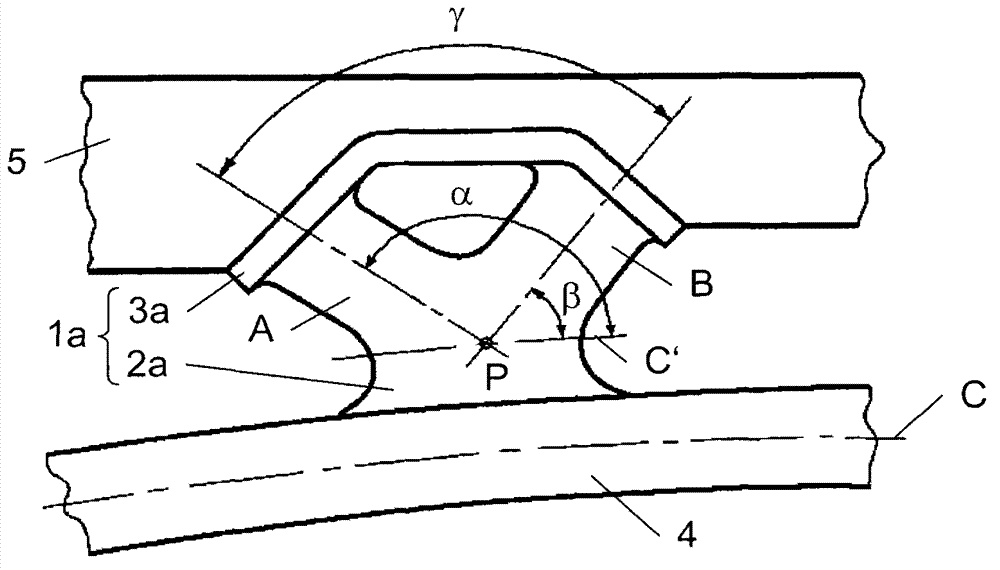 Leaf spring with a rigidly connecte elastic body for a vehicle