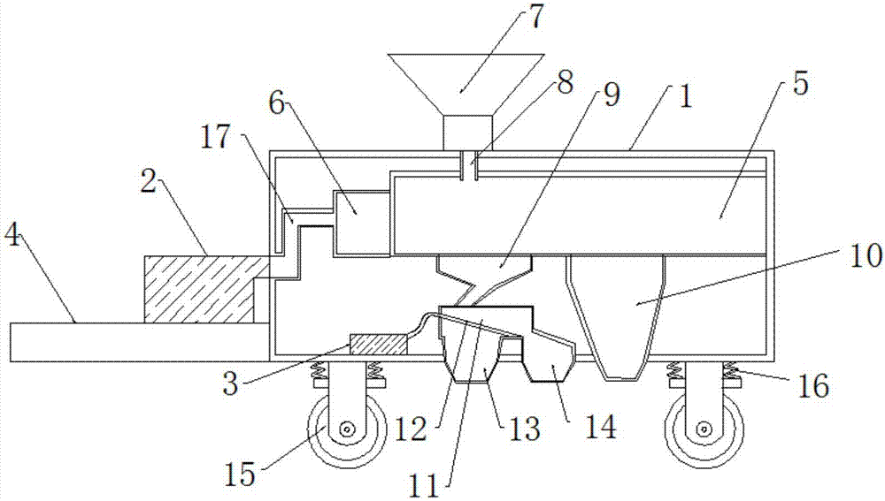 Wheat impurity removing and screening device for farmland