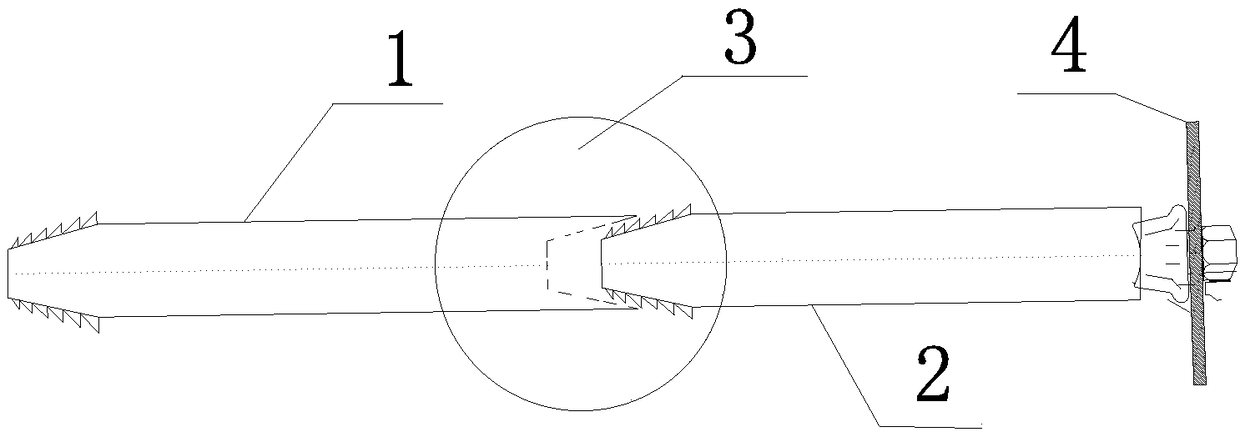 Connectable super-long anchor rod