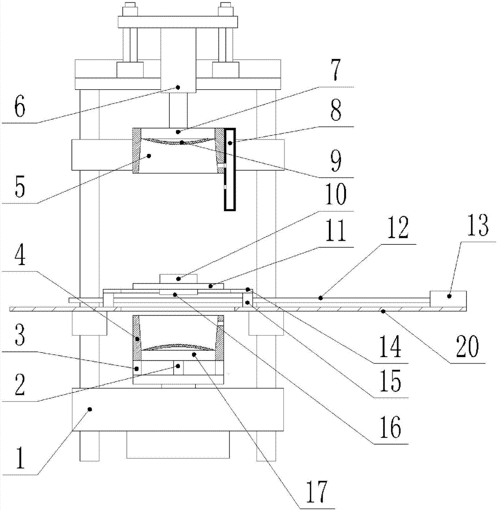 Efficient horizontal parting type removable flask molding machine and molding method thereof