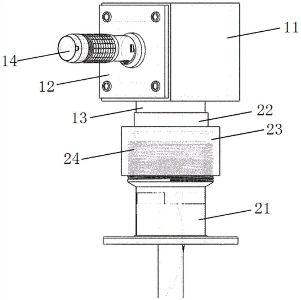 Electrical measurement sample rod for piston type pressure bag