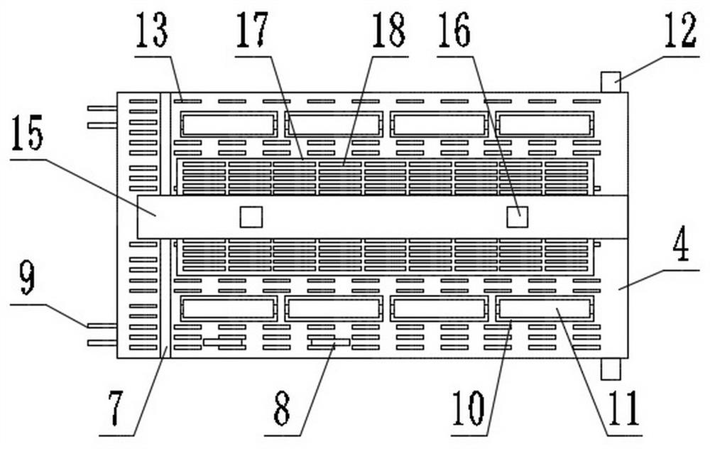 Device for improving obdurability of medium-thickness plate steel in rolled steel