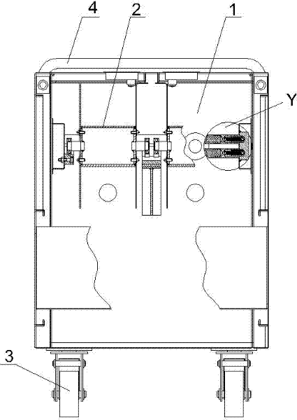 Outgoing line managing device for power construction