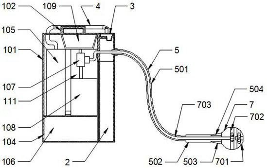 A device for removing residual sand in the inner cavity of castings by air flow