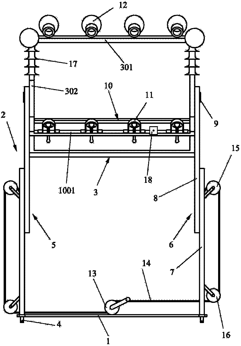 Insulation characteristic test device of insulating rod