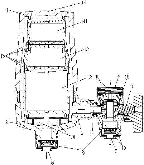 Water faucet water-saving device with safety dechlorination function