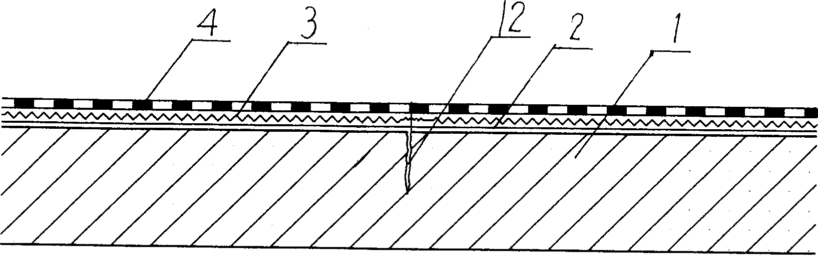 Laminated composite water-proof structure with double side self adhesive water-proof coil as base layer and its construction method