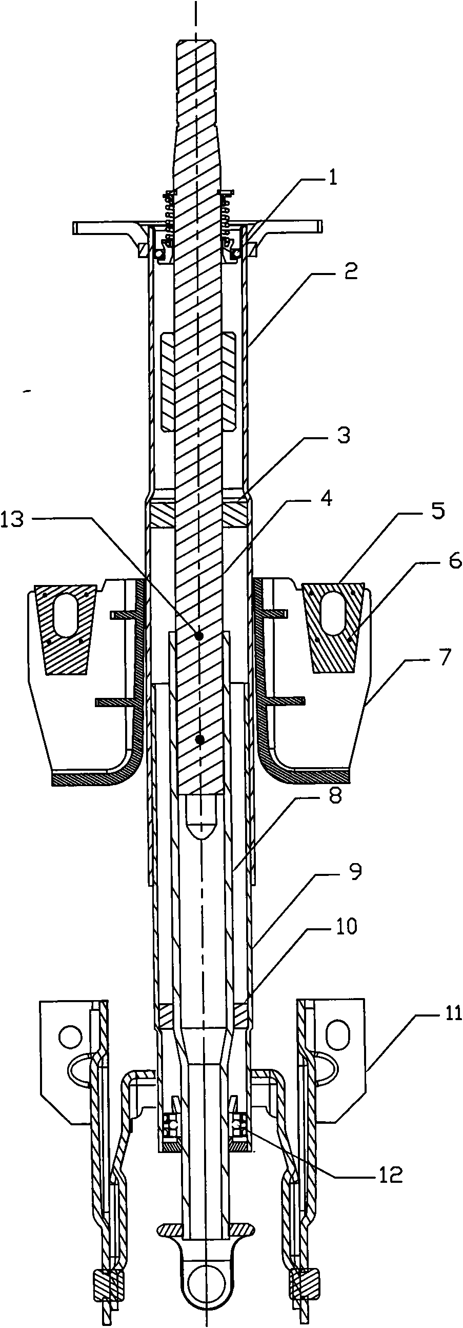 Energy-absorbing steering tubular column