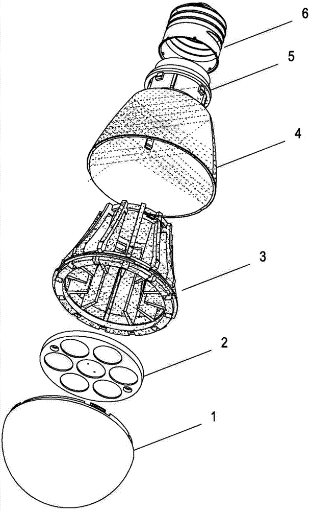 Graphene plastic casing light-emitting diode (LED) bulb lamp and production method thereof