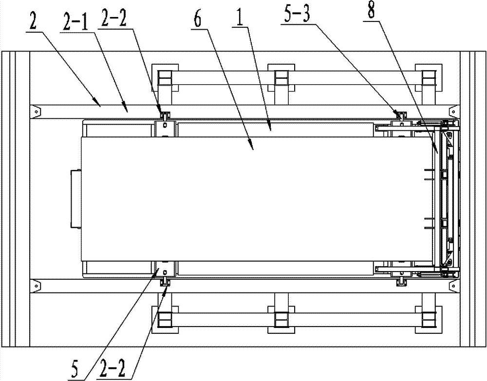 Container automatic overturning and opening-closing device for vertical waste compression station