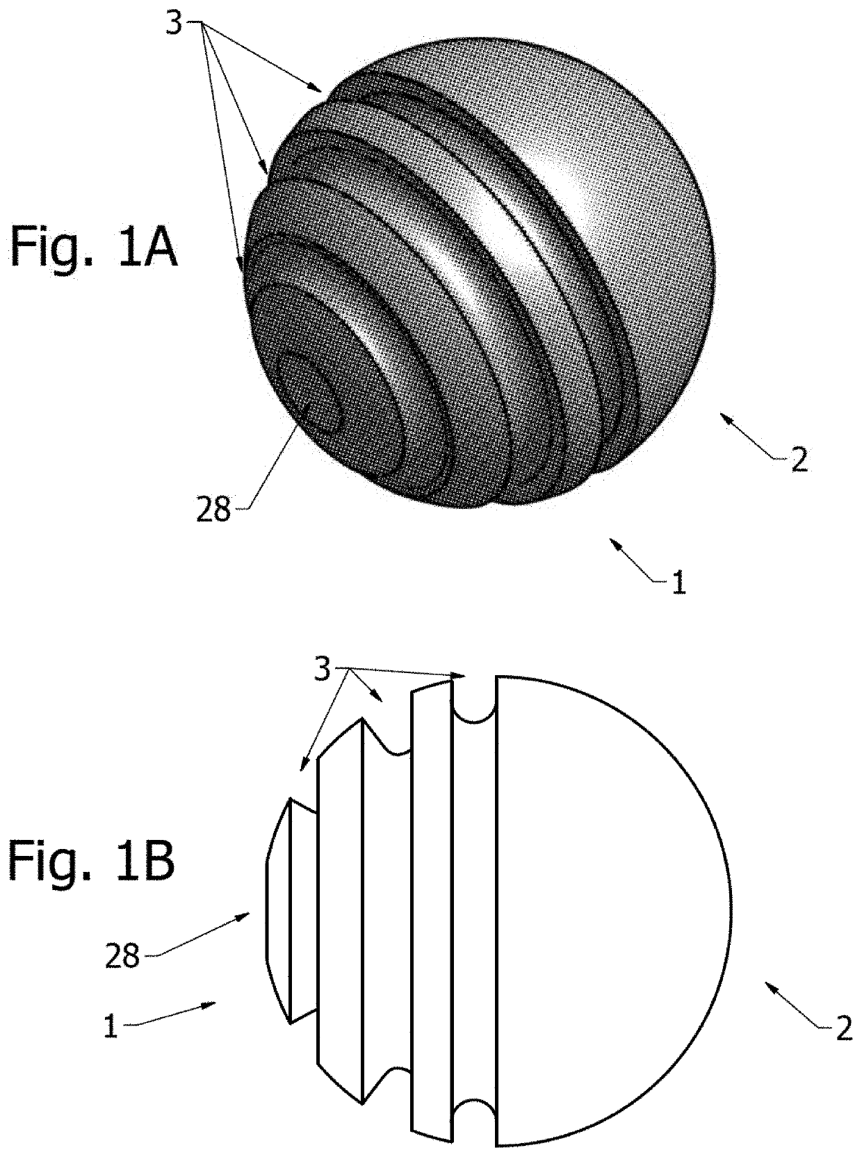 Sports ball with controllable trajectory