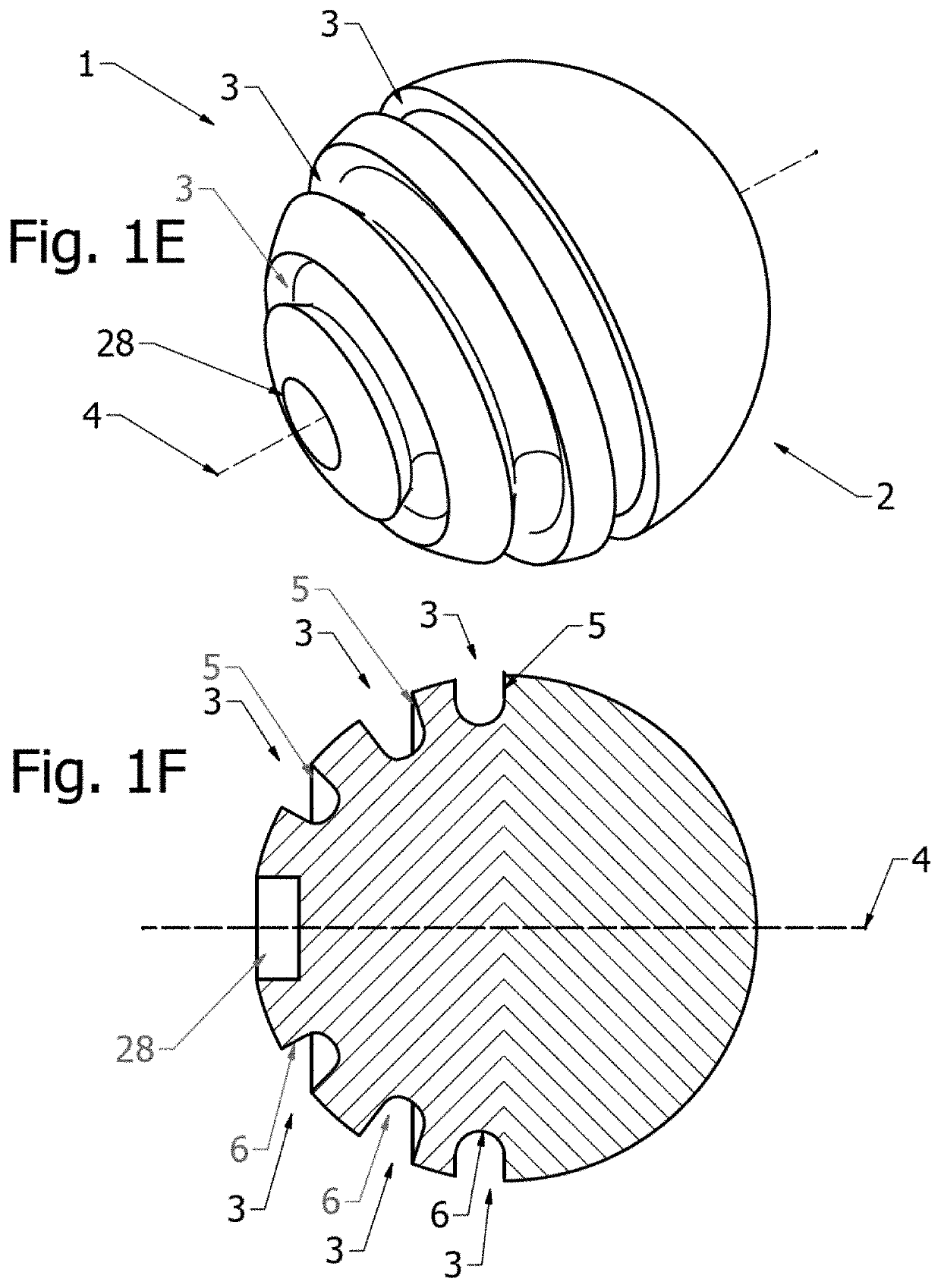 Sports ball with controllable trajectory