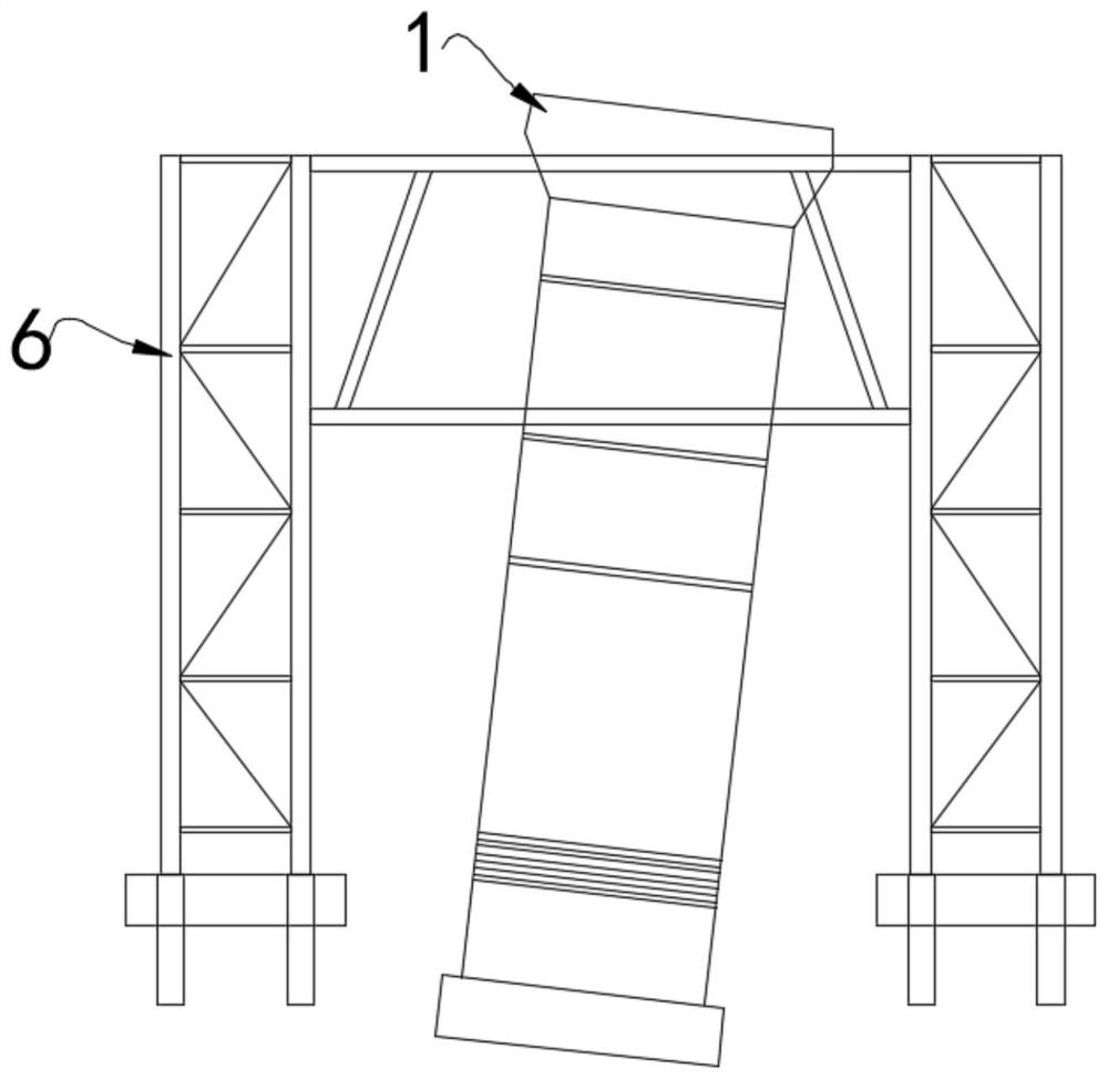 Stable inclined pier construction method without interrupting traffic operation