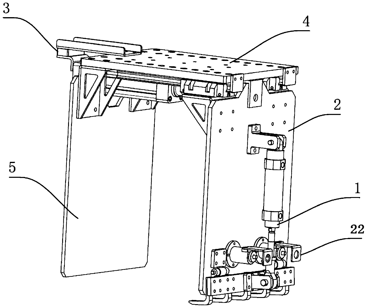 A palletizing mechanical arm device