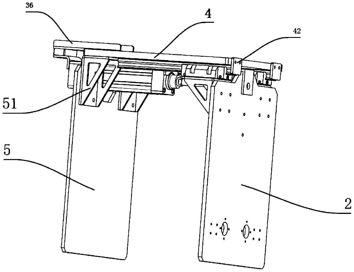 A palletizing mechanical arm device