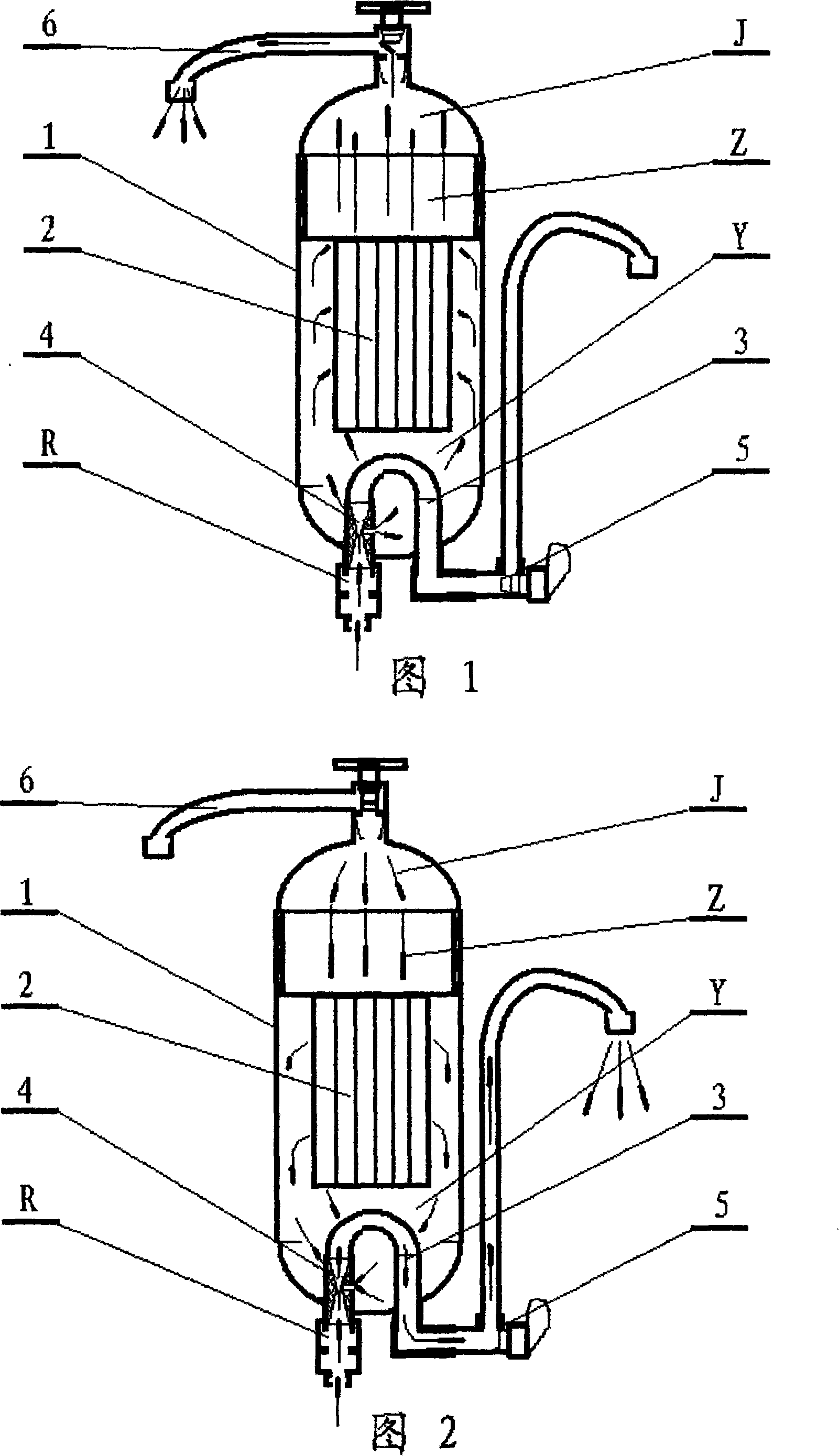 Method and apparatus for self-washing of filter
