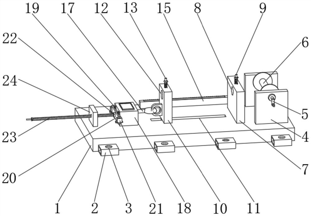 Nylon rope tensile resistance testing device capable of being monitored